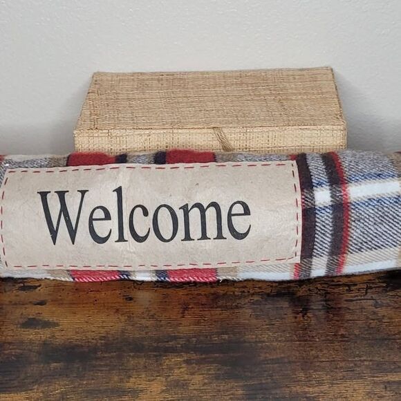 Elements Fabric 'Welcome' Door Draft Stopper - Picture 5 of 8